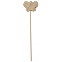4260081547634 - 12 PIQUES À FLEURS BOIS FORMES ASSORTIES