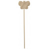 4260081547634 - 12 PIQUES À FLEURS BOIS FORMES ASSORTIES
