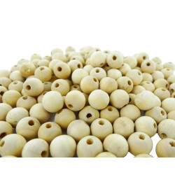 3028671240508 - 1 000 PERLES BOIS 10MM COLORIS NATUREL
