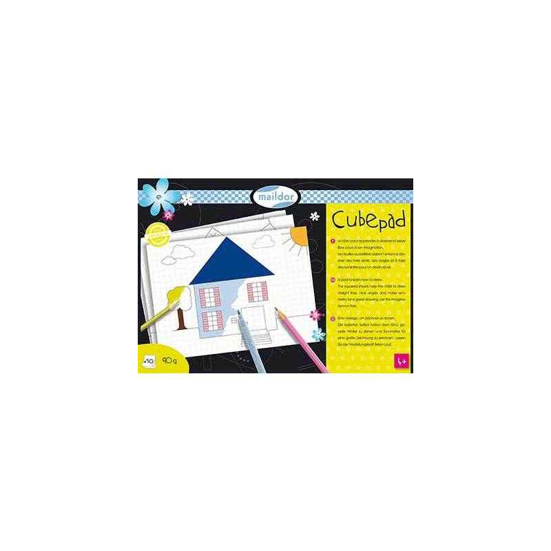 3065500265233 - BLOC APPRENTISSAGE DESSIN 50F 21X29,7 QUADRILLÉ 10X10 90G