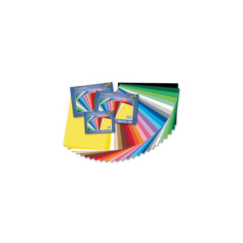 4001868049145 - 25F PAPIER DESSIN ASSORTIS 50X70CM 130G