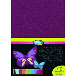 3065501955980 - 10F CARTON PAILLETTÉ 200GR 21X29,7CM ASSORTIES
