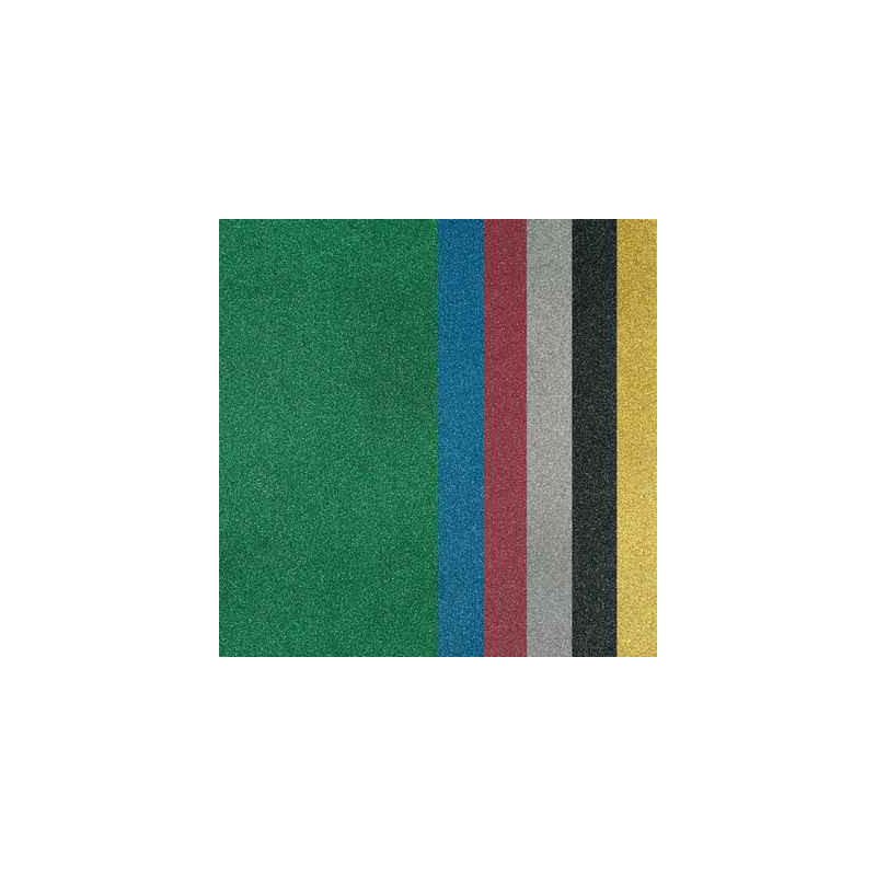 3134725018327 - 6 FEUILLES ADH?SIVES PAILLET?ES 24X32CM UNIES