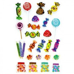 3065505604297 - 174 STICKERS COOKY FETE DS MERES, DES PERES, PÂQUES…