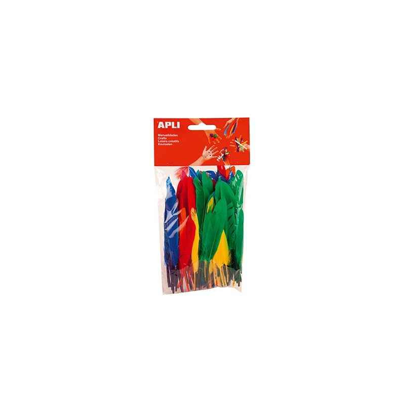 8428885386675 - 60 PLUMES INDIEN 13CM COLORIS ASSORTIS