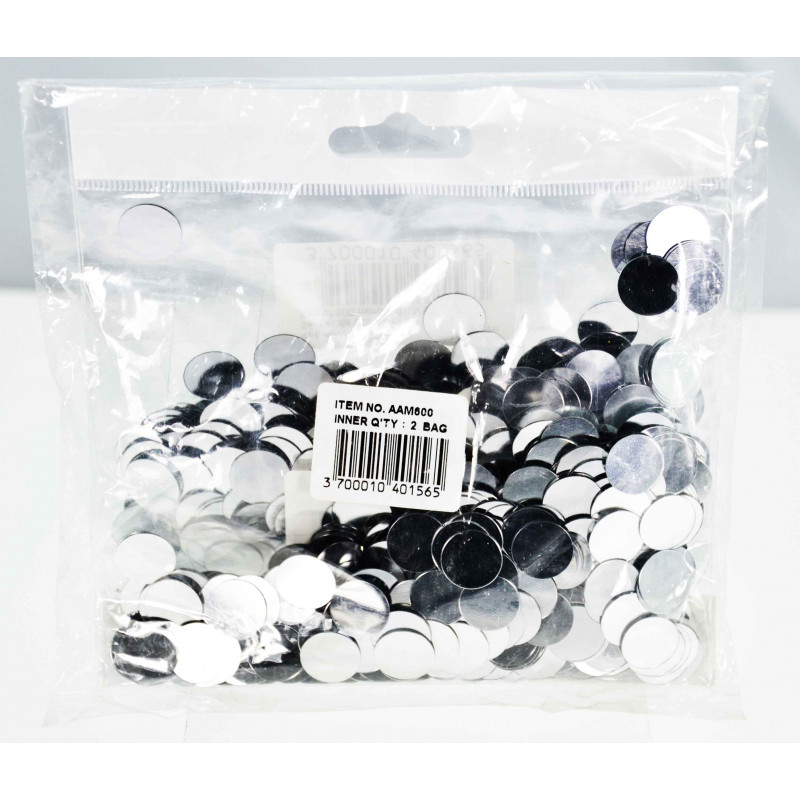 3700010401565 - 600 PASTILLES MIROIRS ARGENT Ø12MM