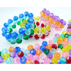 8428885489949 - 1 600 PERLES PLASTIQUES RONDES À FACETTE