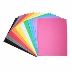 3900008119636 - 20 PLAQUES CAOUTCHOUC 30X40CM COLORIS ASSORTIS