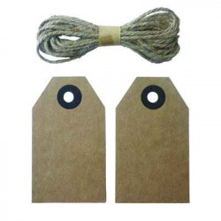 3532435180653 - 20 ÉTIQUETTES KRAFT 80X45MM BRUN