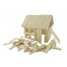 8428885482124 - 500 BÂTONNETS PLATS BOIS 6,5CM COLORIS NATUREL