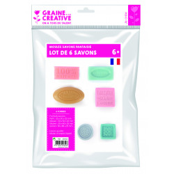 3471052006208 - 6 MINI-MOULES POUR SAVONS FORMES CLASSIQUES ASSORTIS