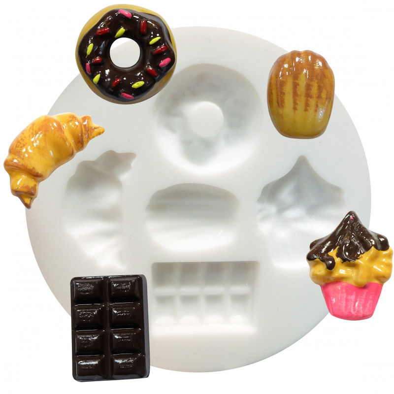 3471052844206 - 6 MOULES SILICONE MULTI THÈMES ASSORTIS