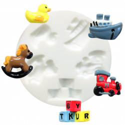 3471052844206 - 6 MOULES SILICONE MULTI THÈMES ASSORTIS