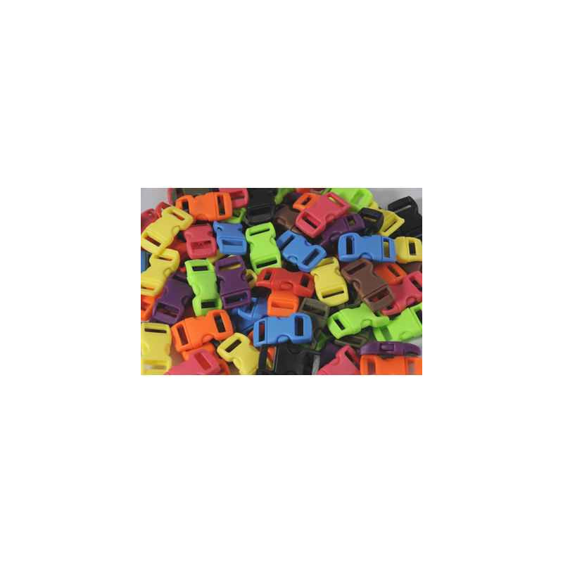 3700043040519 - 25 CLIPS 11MM POUR PARACORD COLORIS ASSORTIS