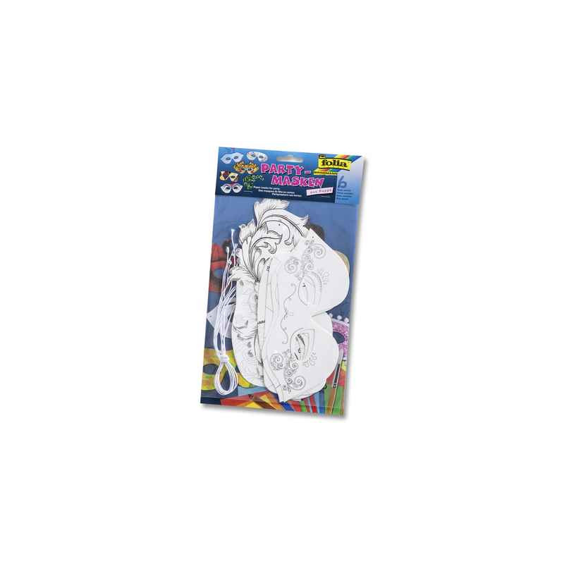 4001868073287 - 6 MASQUES EN CARTON F?TES ASSORTIS