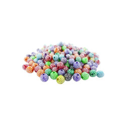 8428885504901 - 750 PERLES PLASTIQUES RONDES MULTI POINTE ARGENTÉS