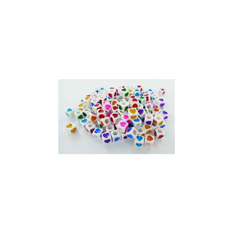 8428885460993 - 600 PERLES CUBE CŒUR