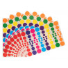 3700162308460 - 640 GOMMETTES RONDES 4 TAILLES ET 8 COULEURS ASSORTIES
