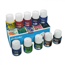 3167860750005 - PEINTURE TISSUS CLAIRS 10 FLACONS 45ML ASSORTIS