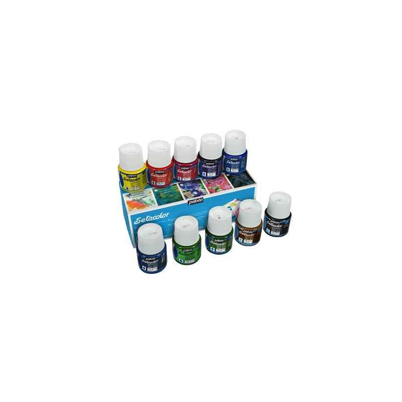 3167860750005 - PEINTURE TISSUS CLAIRS 10 FLACONS 45ML ASSORTIS