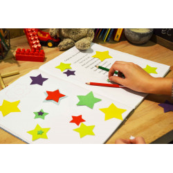 3701385301740 - 150 ETOILES FEUTRINE ADHÉSIVE ASSORTIS