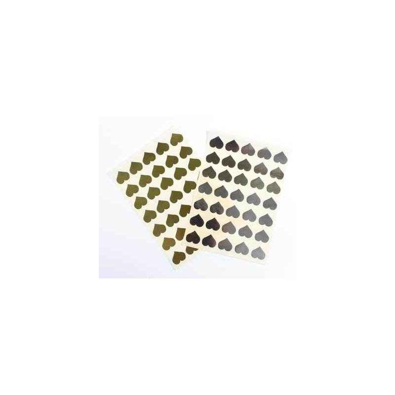 3134725021594 - 210 GOMMETTES CŒURS OR ET ARGENT