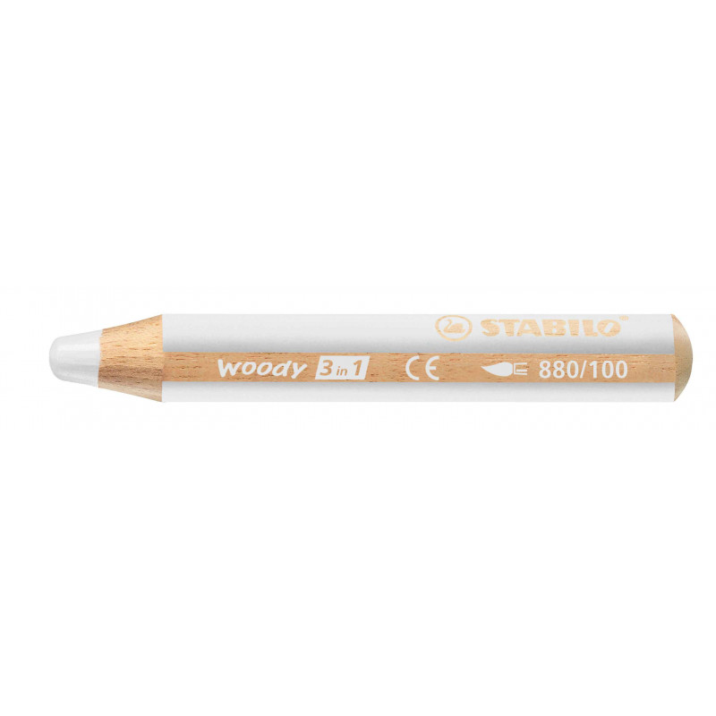 4006381115452 - WOODY CRAYON COLORIS Blanc