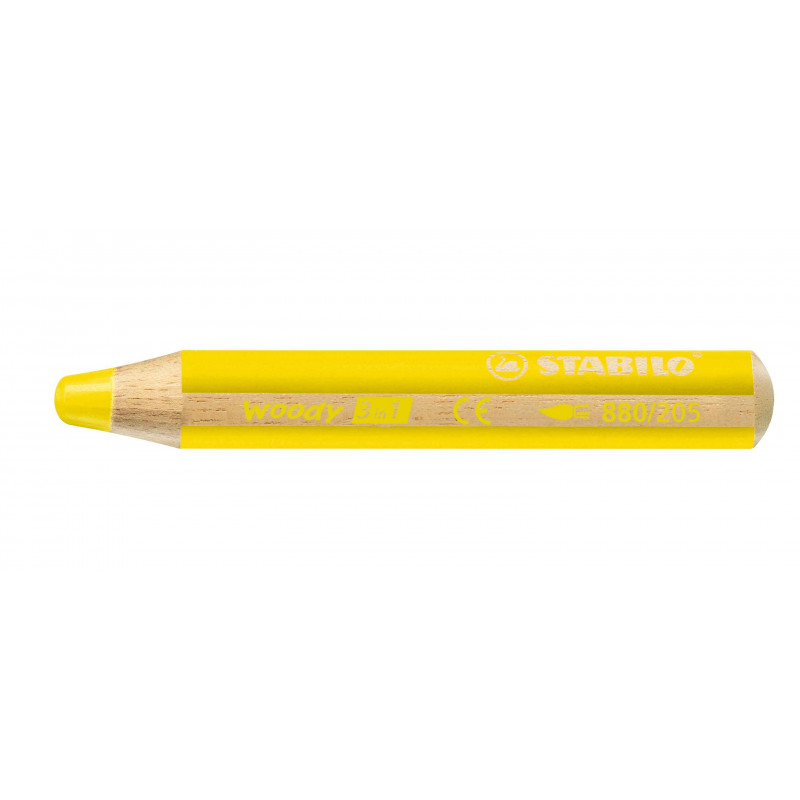 4006381115469 - WOODY CRAYON COLORIS JAUNE