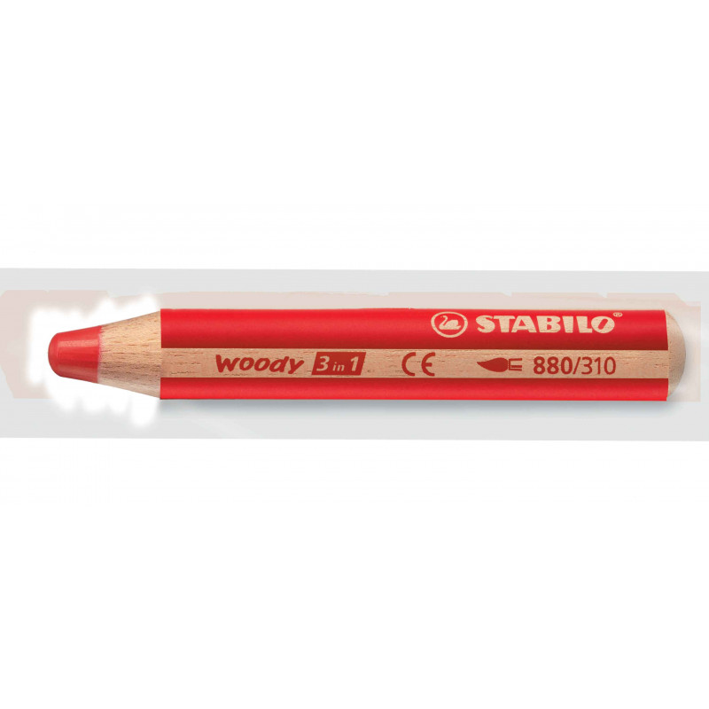 4006381115476 - WOODY CRAYON COLORIS VERMILLON