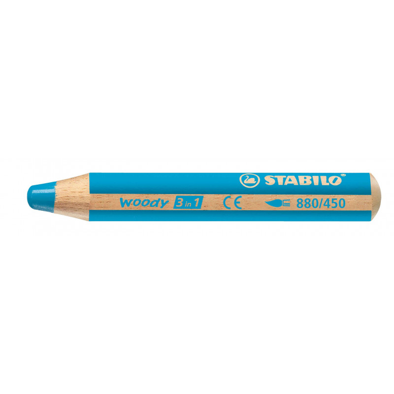 4006381115506 - WOODY CRAYON COLORIS CYAN