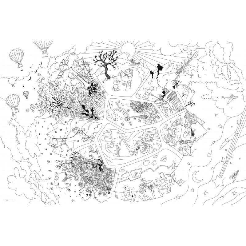 3592930011197 - LES EXPLORATEURS COLORIAGE G?ANT 120x80CM