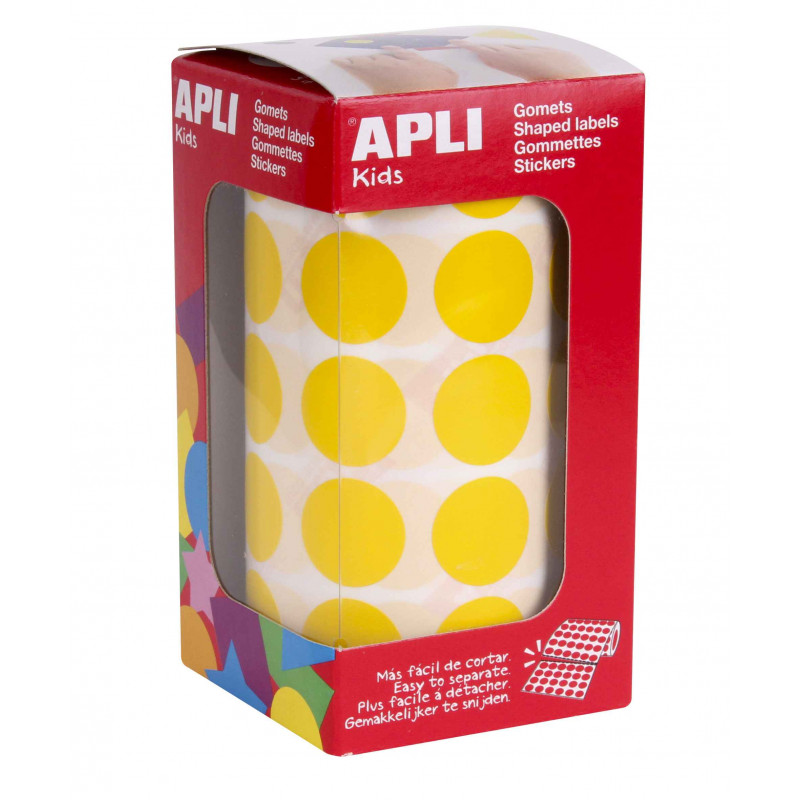 8410782048596 - ROULEAU 1770 GOMMETTES RONDES 20MM JAUNE