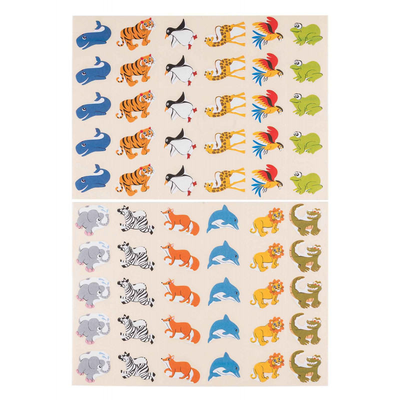 3700162300846 - 720 GOMMETTES ANIMAUX SAUVAGES