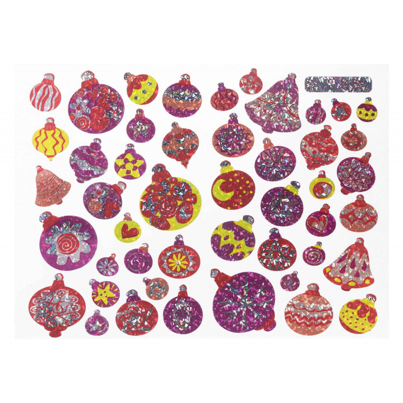 3134725020627 - 1128 GOMMETTES BOULES NOEL HOLOGRAPHIQUES
