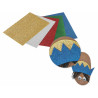 8425901165900 - 5 PLAQUES CAOUTCHOUC PAILLETÉS 40X60CM COLORIS ASSORTIS