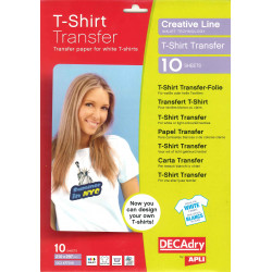 5413493189056 - PAPIER POUR TRANSFERT TISSU 10 FEUILLES