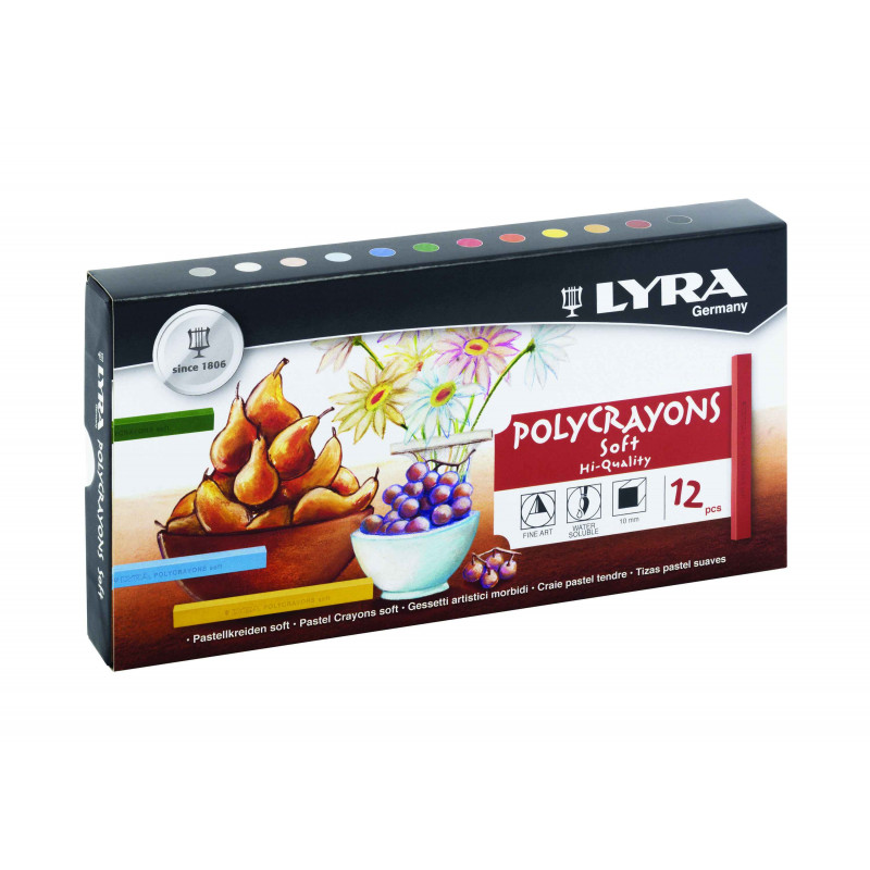 4084900501061 - LYRA SOFT 12 PASTELS TENDRES COLORIS ASSORTIS