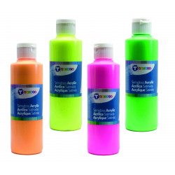 3760002572604 - ACRYLIQUE FLUO 4 FLACONS 250 ML ASSORTIS