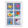 4001868455496 - PAPIER ?LECTROSTATIQUE TRANSPARENT POUR VITRAIL 23X33CM 10F COLORIS ASSORTIS