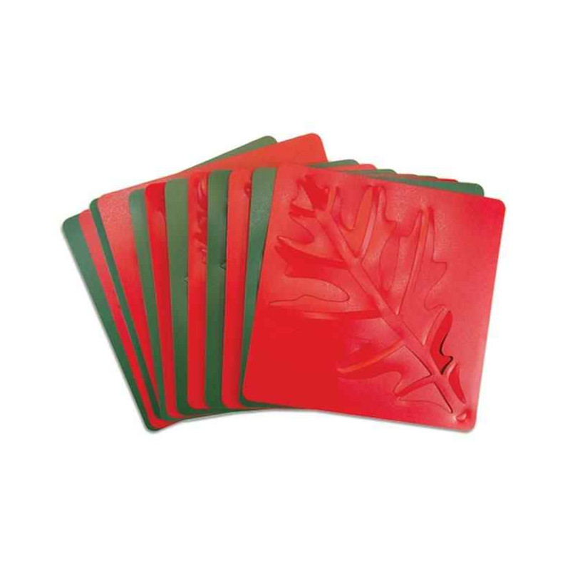 66960586237 - 12 POCHOIRS LES FEUILLES