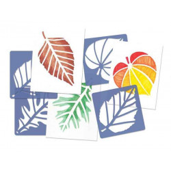 66960586237 - 12 POCHOIRS LES FEUILLES