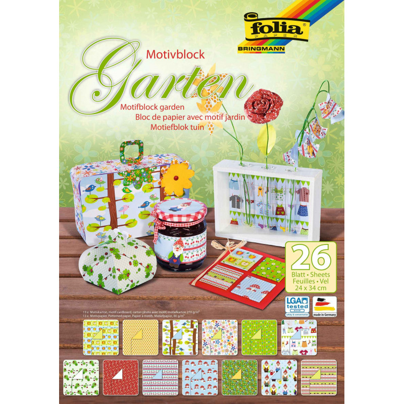 4001868040104 - 26F PAPIER IMPRIM?S 24X32CM MOTIFS JARDINS