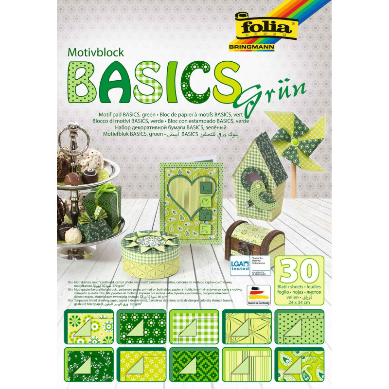 4001868040043 - 30F PAPIER IMPRIM?S 24X32CM MOTIFS BASICS VERT