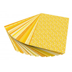 4001868040005 - 30F PAPIER IMPRIM?S 24X32CM MOTIFS BASICS JAUNE