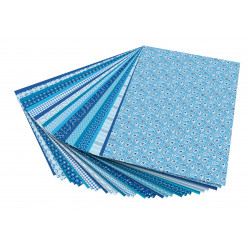4001868040036 - 30F PAPIER IMPRIM?S 24X32CM MOTIFS BASICS BLEU
