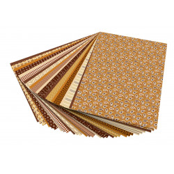 4001868040050 - 30F PAPIER IMPRIM?S 24X32CM MOTIFS BASICS MARRON