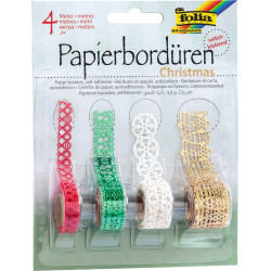 4001868084276 - 4 BORDURES ADHÉSIVES PAPIER NOËL
