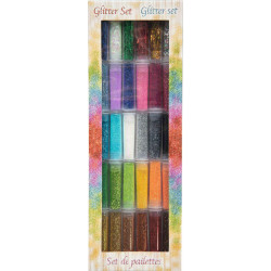 4001868005295 - 30 TUBES 3G POUDRE DE PAILLETTES GLITTER ASSORTIS