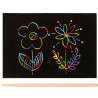 4260372718927 - 10 CARTES À GRATTER 10,5X15CM NOIR + 10 BÂTONNETS
