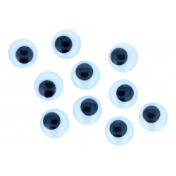 8428885386002 - 48 YEUX MOBILES RONDS NOIR ADHESIFS Ø15MM